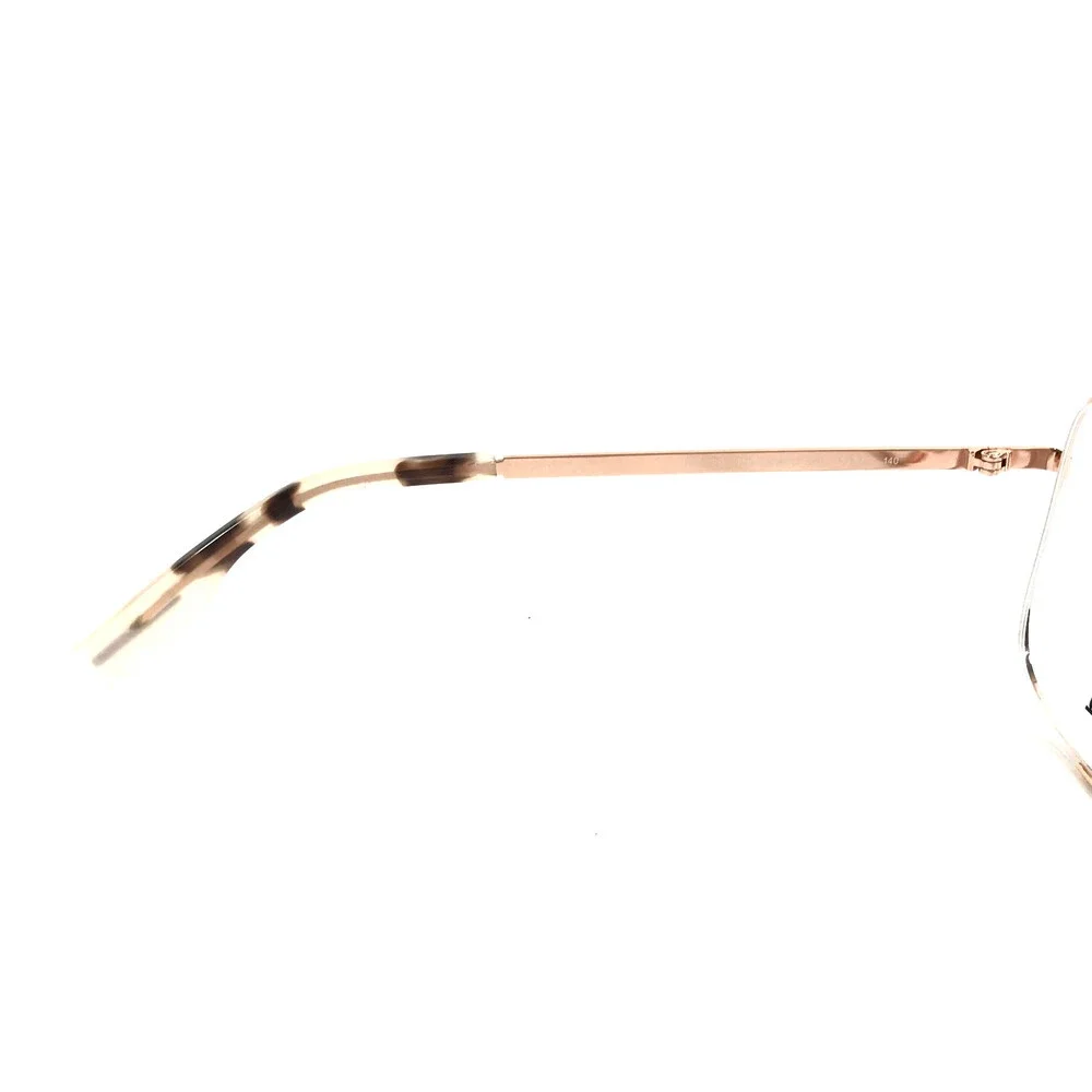 Alexander McQueen Eyeglasses Frames MQ0318O 003 Polished Gold Semi Rim 52-18-140